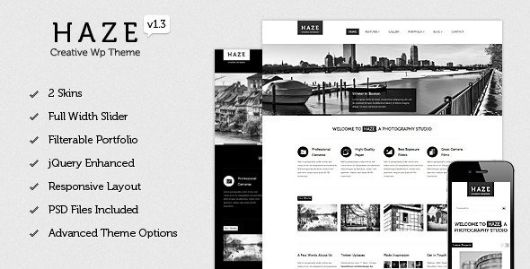 Haze - Beautiful WordPress Theme Creative
