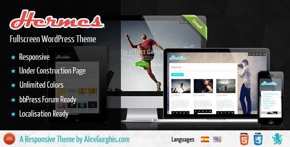 Hermes - Fullscreen Premium WordPress Theme Creative
