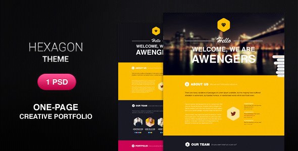 Hexagon - Creative PSD theme Creative