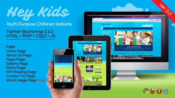 Hey Kids - Responsive Multipurpose Children Web Template