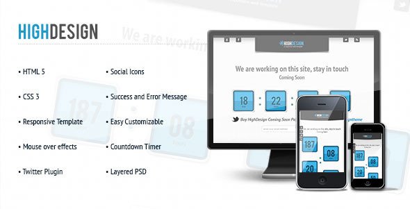 HighDesign - Coming Soon / Underconstruction Page Template