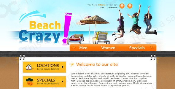 Holiday Beach Shop Website 01