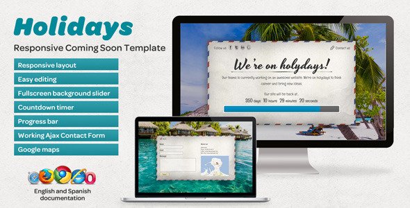 Holidays - Responsive Coming Soon Template Specialty Page