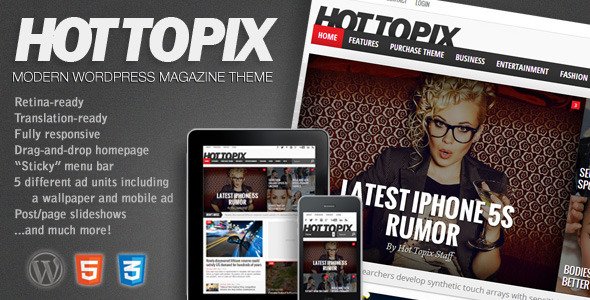 Hot Topix - Modern Wordpress Magazine Theme Blog/Magazine