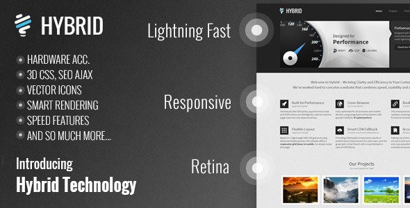 Hybrid Responsive Retina One-Page WordPress Theme! Corporate