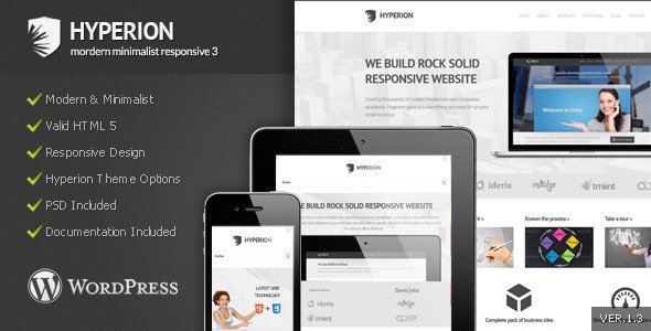 Hyperion - Modern Minimalist Wordpress Theme Corporate
