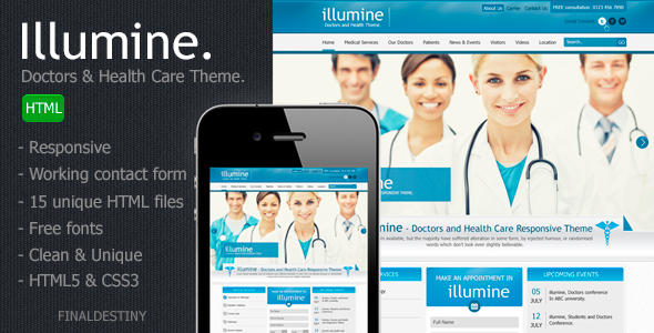 Illumine – Doctors & Health Care HTML template Retail
