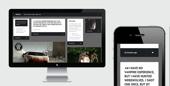 Impress - Responsive Tumblr Theme Tumblr Blogging