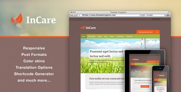 InCare - Responsive Eco/NonProfit WordPress Theme Nonprofit
