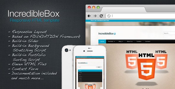 IncredibleBox - Responsive HTML Template Creative