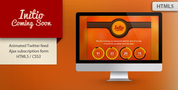 Initio Coming Soon Template Specialty Page