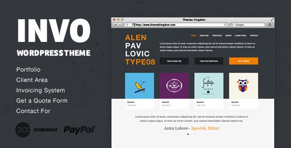 Invo - WP Business theme with invoice system WordPress Creative