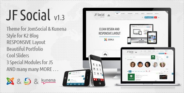 JF Social - Joomla JomSocial Template