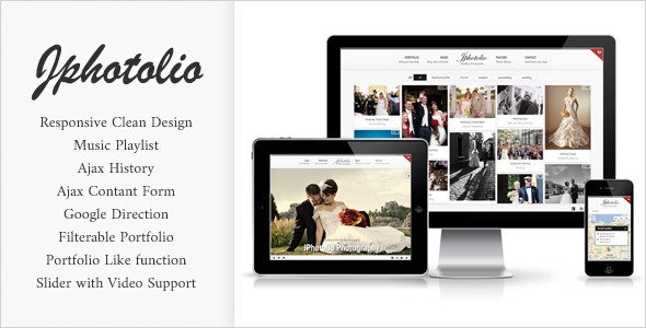 JPhotolio: Responsive Wedding Photography Template Creative