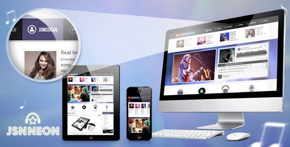 JSN Neon - Joomla Music Theme & JomSocial support
