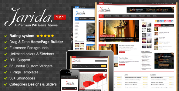 Jarida - Responsive WordPress News, Magazine, Blog Blog/Magazine