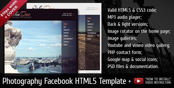 John Doe Facebook Template Creative