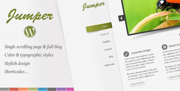 Jumper WP - one page theme WordPress Creative