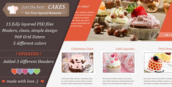 Just Cakes / PSD Theme Retail