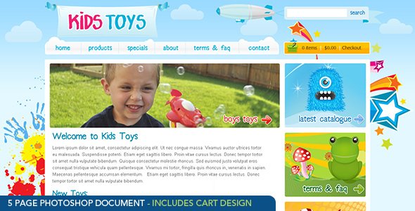 Kids Toys Retail PSDTemplates