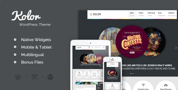 Kolor: Responsive Business and Portfolio Theme WordPress