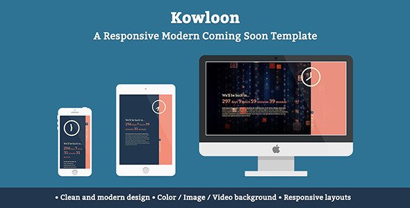 Kowloon - A Responsive Modern Coming Soon Template Specialty Page