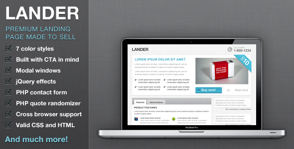 Lander - Premium landing page LandingPages Landing Page