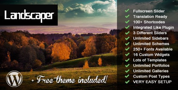Landscaper - Fullscreen Business WordPress Theme Creative