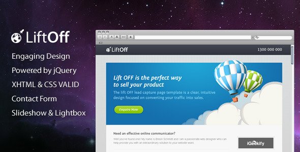 Lift Off - Lead Capture Page