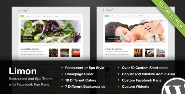 Limon - A Restaurant and Spa Wordpress Theme Entertainment