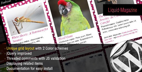 Liquid Magazine - Unique Fluid Grid Layout