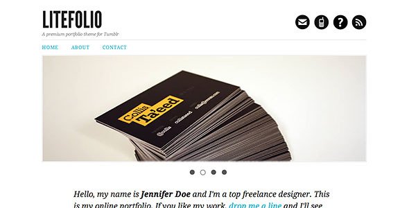 Litefolio - portfolio theme for Tumblr