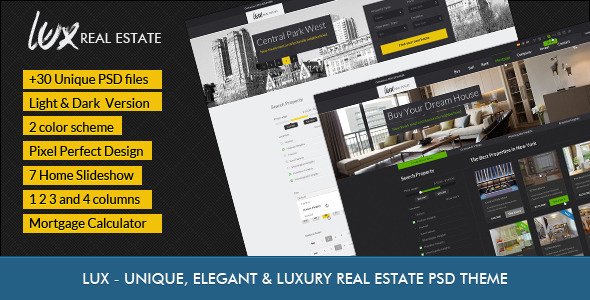Luxury Real Estate | PSD Theme Corporate