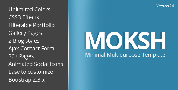 MOKSH - Responsive HTML5 Theme Template Corporate