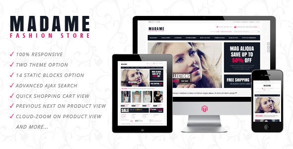 Madame - Responsive Fashion Store Magento Theme Fashion