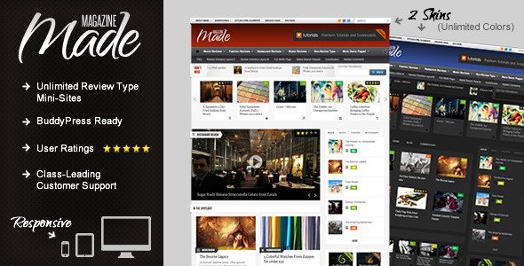 Made - Responsive Review/Magazine Theme WordPress Blog/Magazine