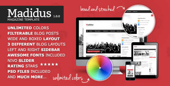 Madidus - Magazine Template Entertainment