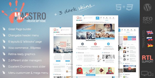Maestro - Fully-functional Business Instrument WordPress