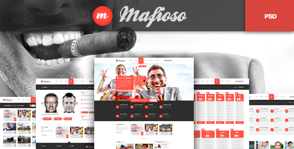 Mafioso PSD Template Creative