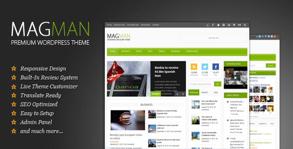 MagMan - Responsive News/Blog WP theme WordPress Blog/Magazine