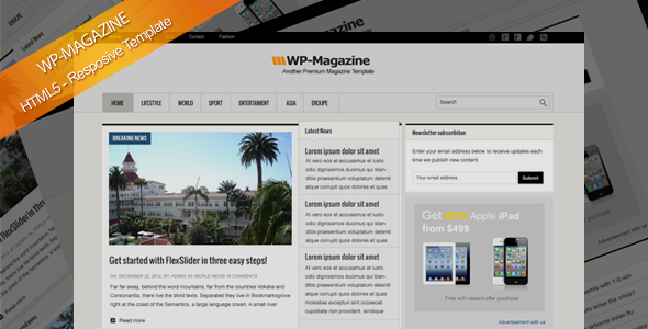 Magazine HTML5 Responsive Template Corporate