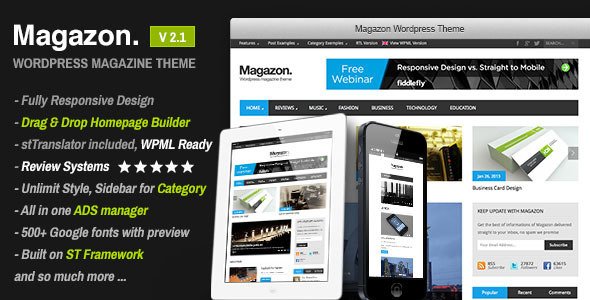 Magazon - Advanced, Responsive WP Magazine Theme WordPress