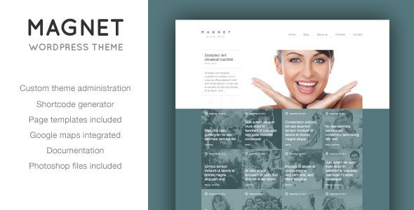 Magnet - Unique News or Portfolio WordPress Theme Blog/Magazine