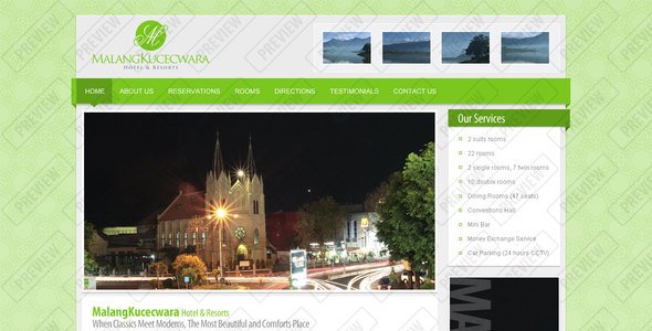Malang Kucecwara, Hotel and Resort Template Retail PSDTemplates