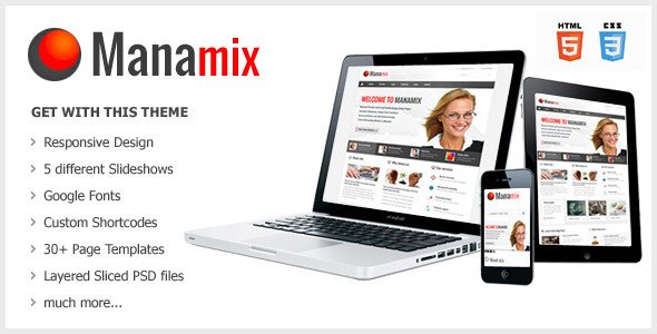 Manamix - Responsive Multipurpose Template Corporate