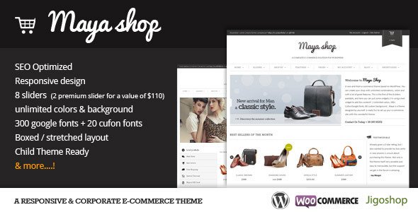 MayaShop - A Flexible Responsive e-Commerce Theme WordPress
