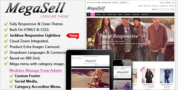 Megasell - Elegant & Responsive Opencart Theme