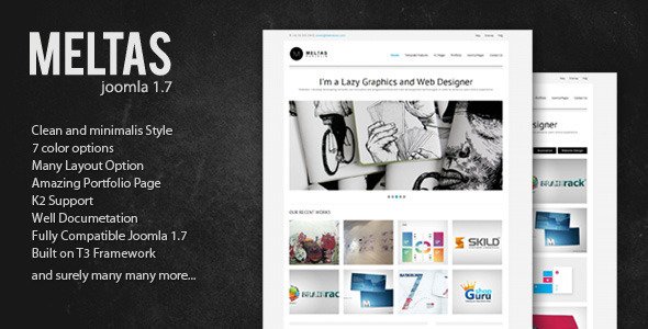 Meltas - Clean and Minimalist Joomla Templates Creative