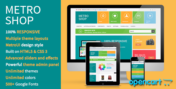 MetroShop - Premium OpenCart theme Technology