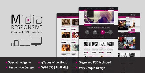 Midia - Creative HTML Template Creative